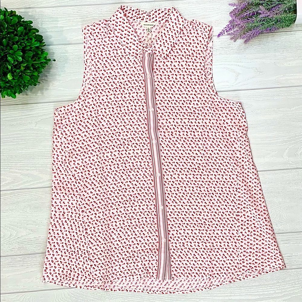 Max Studio Polka dot pink/purple/red  Size L